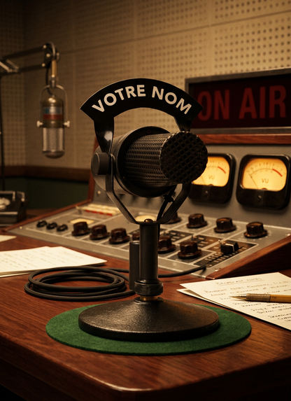 Plaque logo personnalisée pour microphone type SM7